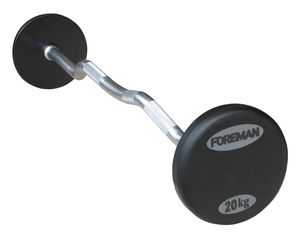 Набор штанг с искривленным грифом FOREMAN, 10-55 кг 10-55 кг, 10 штук, черный, наклейка редизайн FOREMAN FM\ARB-EZ-10-55KG\BK-10-FL