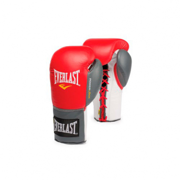 Перчатки тренировочные Everlast Powerlock 16oz красный/серый 2200756