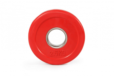 Цветной тренировочный диск 2,5 кг (малый, красный) 2236