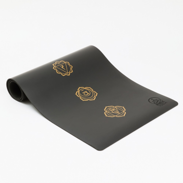 Коврик для йоги INEX Yoga PU Mat TPE c гравировкой 185 х 68 х 0,5 см, серый INEX HG\PUMATPE-CH-GY\00-00-00