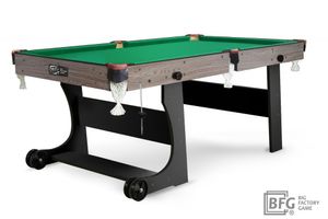 Бильярд BFG Compact Light 5 (Анкор+черный) (Пул, анкор/черный (ЛДСП), ЛДСП_16, Euro Pro 50 ш1.98м Yellow green, Х/б сетка) BFG-KLANBL5#П.анкор/черный(ЛДСП).ЛДСП_16.Er50.Хб