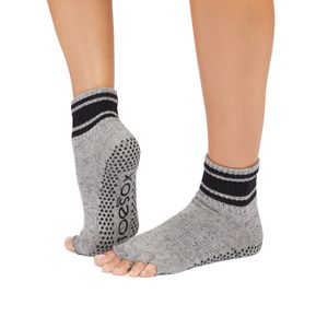 Нескользящие носки с полупальцами TOESOX Melody Сезон Зима 26 размер S, Серый в крапинку, пара ToeSox TT\S08125GSK\0S-SE-00