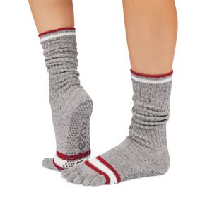 Нескользящие носки с пальцами TOESOX Slouch Сезон Зима 26 размер M, Снегопад, пара ToeSox TT\S08026SDF\0M-SE-00