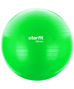 Фитбол STARFIT Core GB-106 антивзрыв, 900 гр, с ручным насосом, зеленый, 55 см Starfit УТ-00018972