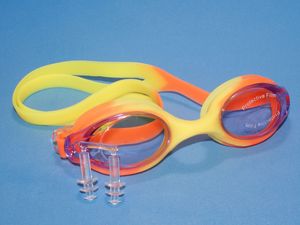 Очки для плавания Langzhisha :AF9700  (жёлто-оранжевый) GETSPORT 26007
