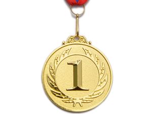Медаль спортивная с лентой 1 место d - 6,5 см :Е05-1 GETSPORT 27875