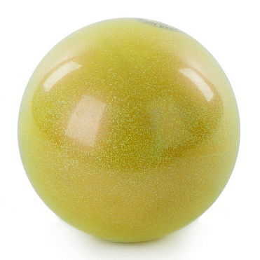 Мяч для художественной гимнастики AB2803B 15 см желтый металлик 322129