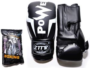 Перчатки боксёрские 14 oz: Q116 ЧБ-14 GETSPORT 29087