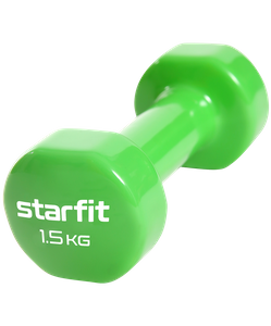 Гантель виниловая Core DB-101 1,5 кг, зеленый, 2 шт Starfit УТ-00020382