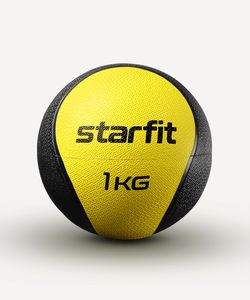 Медбол высокой плотности GB-702, 1 кг, желтый Starfit УТ-00018934