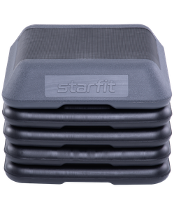 Степ-платформа SP-401 40х40х30 см, 5-уровневая, квадратная, с обрезиненным покрытием Starfit УТ-00016566