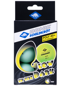 Мяч для настольного тенниса Glow in the dark, 6 шт. Donic УТ-00018112