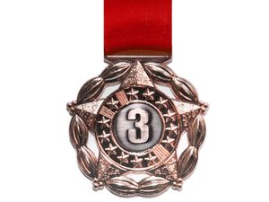 Медаль спортивная с лентой 3 место d - 5 см :1904-3 GETSPORT 31588