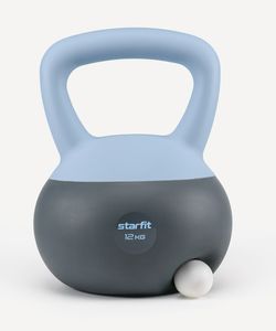 БЕЗ УПАКОВКИ Гиря мягкая STARFIT DB-601, 12 кг, холодный синий/темно-серый STARFIT ЦБ-00005729