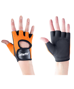 Перчатки для фитнеса SU-107, оранжевые/черные S STARFIT УТ-00008326