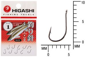 Крючок HIGASHI Umitanago ringed #1 Black