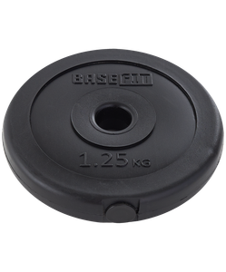 Диск пластиковый BB-203 1,25 кг, d=26 мм, черный BASEFIT УТ-00019753