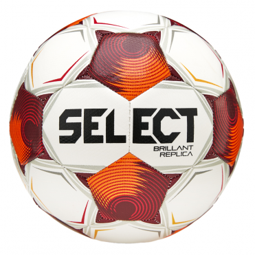 Мяч футбольный SELECT Brillant Replica FB V25, 3595871808, р.5, FIFA Basic,32п, ТПУ, маш.сш, бело-оранж 5 SELECT 3595871808