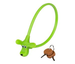 Замок тросовый KLS KIDDY Ø8ммх45см, с ключом, салатовый KELLYS NKE20472