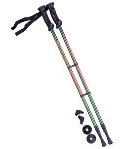Палки для скандинавской ходьбы Longway, 77-135 см, 2-секционные, тёмно-зеленый/оранжевый Berger УТ-00010962