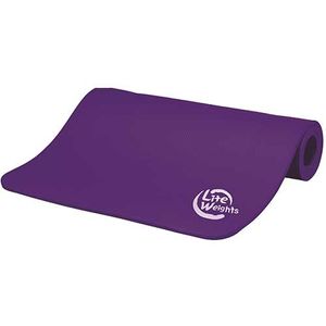 Коврик для йоги и фитнеса LiteWeights 180x61x1 см 5420LW, фиолетовый