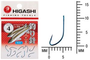 Крючок HIGASHI Akitakitsune ringed #4 Blue