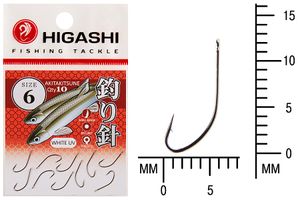 Крючок HIGASHI Akitakitsune ringed #6 White UV