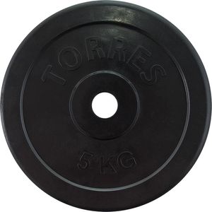 Диск обрезин. "TORRES 5 кг" арт.PL50705, d.25мм, металл в резиновой оболочке, черный TORRES PL50705