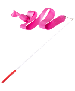 Лента для художественной гимнастики AGR-301 4м, с палочкой 46 см, розовый Amely УТ-00017644