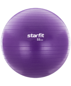Фитбол GB-106, 55 см, 900 гр, с ручным насосом, фиолетовый, антивзрыв Starfit УТ-00016544