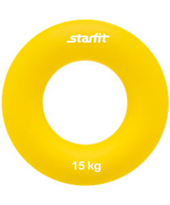 Эспандер кистевой ES-404 "Кольцо", диаметр 8,8 см, 15 кг, жёлтый Starfit УТ-00015544