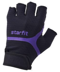 Перчатки для фитнеса WG-103, черный/фиолетовый XS Starfit УТ-00020813