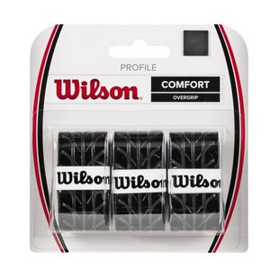 Овергрип Wilson Profile Overgrip, WRZ4025BK, 0,5 мм, размер 2,5см*120см,3 шт, черный