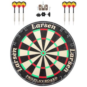 Набор для игры в дартс (мишень Larsen DG51001, сизаль, 45 см + 6 дротиков Larsen DG81301 латунь 18 г Larsen 371324
