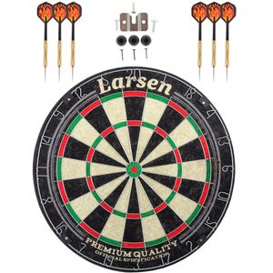 Набор для игры в дартс (мишень Larsen DG51004, сизаль, 45 см + 6 дротиков Larsen DG81016 латунь 18 г Larsen 371325