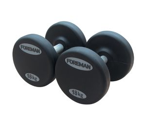 Обрезиненные фиксированные гантели FOREMAN FM/ARD 6 кг, черный, наклейка FOREMAN FM\ARD-6KG\BK-00-00