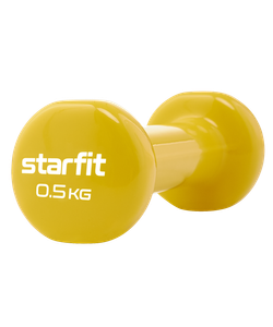 Гантель виниловая DB-101 0,5 кг, желтый Starfit ЦБ-00001445