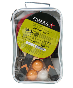 Набор для настольного тенниса Admirer, 2 ракетки, 3 мяча, сетка, чехол Roxel ЦБ-00002420