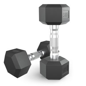 Гантель гексагональная UNIX Fit обрезиненная 5 кг, 2 шт. UNIX Fit™ DBHEX5x2