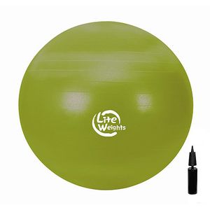 Мяч гимнастический  Lite Weights 1866LW (65 см, антивзрыв, с насосом, салатовый)