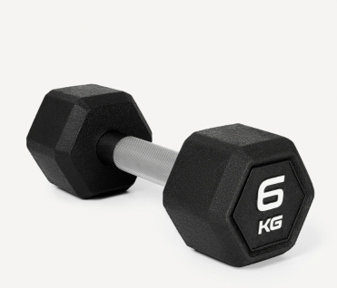 Гантель гексагональная DB-301PRO 6 кг, обрезиненная, черный Starfit ЦБ-00003800