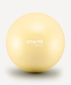 Фитбол GB-108 антивзрыв, 900 гр, желтый пастель, 55 см Starfit УТ-00020574