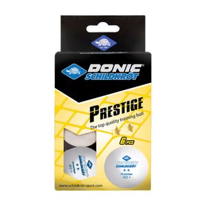 Мячики для н/тенниса DONIC PRESTIGE 2, 40+ 6 штук, белые 658021
