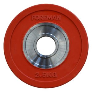 Диск олимпийский бампированный обрезиненный FOREMAN BUMPER Plate, 2,5 кг FM\BM-2,5KG\CM-MC-00