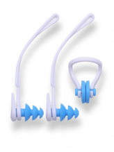 Набор силиконовые беруши и зажим Atemi, цвет: сиренево-голубой, TWPK1LP 00-00010318