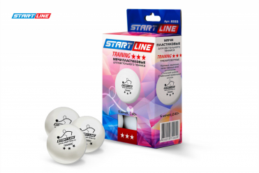 Мячи Start line Training 3* New (6 шт, бел.) Start Line 8333