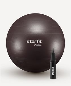Фитбол GB-111 антивзрыв, 1200 гр, с ручным насосом, кофейный, 75 см Starfit ЦБ-00002870