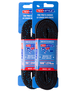 Шнурки для коньков с пропиткой W918, пара, 2,44 м, черные Tex Style УТ-00007775