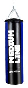 Мешок боксерский SportElite MEDIUM LINE 120 см, d-34, 45 кг, сине-черный