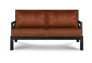 Диван Fusion ясень МДФ (Grey_bristol,Винилискожа (Mahogany) цвет № 202,Винилискожа Mahogany)